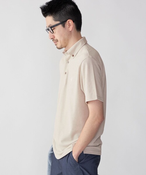 SHIPS（シップス）の「【WEB限定】SHIPS:〈吸水速乾〉ドライピケ ワンポイント ロゴ ボタンダウン ポロシャツ（ポロシャツ・メンズ・ブラック/ベージュ/ネイビー/ロイヤルブルー/ダークグレー/ブラウン/グレー・SMALL/MEDIUM/LARGE/X-LARGE）」の18枚目の写真