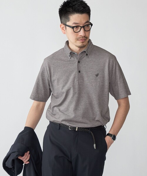 SHIPS（シップス）の「【WEB限定】SHIPS:〈吸水速乾〉ドライピケ ワンポイント ロゴ ボタンダウン ポロシャツ（ポロシャツ・メンズ・ブラック/ベージュ/ネイビー/ロイヤルブルー/ダークグレー/ブラウン/グレー・SMALL/MEDIUM/LARGE/X-LARGE）」の22枚目の写真