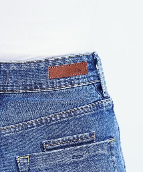 YANUK(ヤヌーク)の「ボーイズストレート"LEA"(デニムパンツ・レディース・ブルー・21inch/22inch/23inch/24inch/25inch/26inch/27inch)」の10枚目の写真