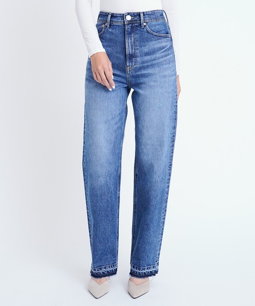 YANUK(ヤヌーク)の「ボーイズストレート"LEA"(デニムパンツ・レディース・ブルー・21inch/22inch/23inch/24inch/25inch/26inch/27inch)」の12枚目の写真