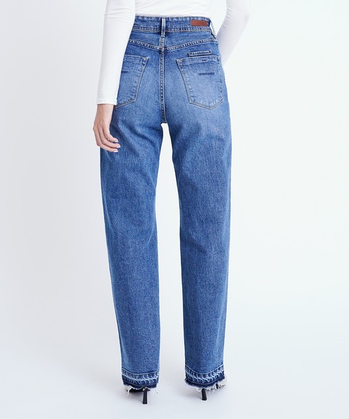 YANUK(ヤヌーク)の「ボーイズストレート"LEA"(デニムパンツ・レディース・ブルー・21inch/22inch/23inch/24inch/25inch/26inch/27inch)」の6枚目の写真