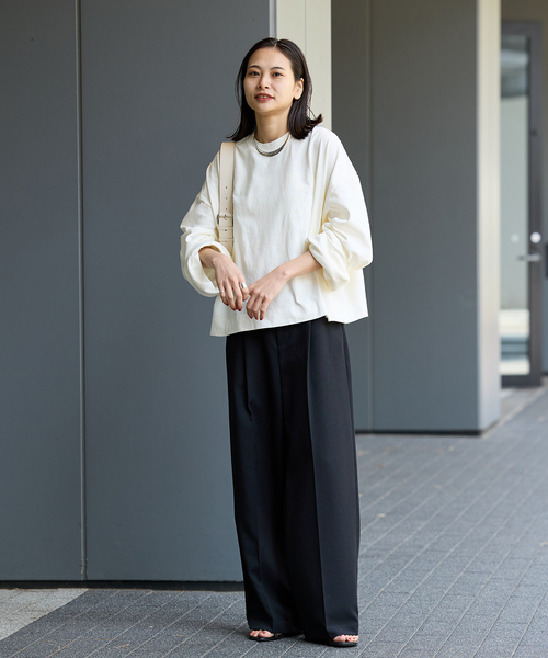 ALORE（アローレ）の「《別注》【ALORE/アローレ】*JS ボタニカルダイロングTシャツ（Tシャツ/カットソー・レディース・ブラック系その他/サックスブルー/ホワイト系その他/キャメル・FREE）」の6枚目の写真