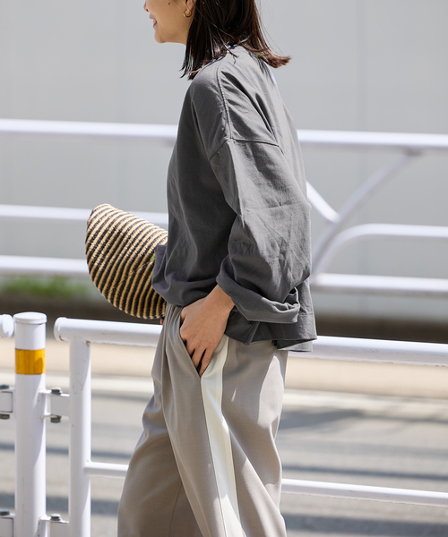 ALORE（アローレ）の「《別注》【ALORE/アローレ】*JS ボタニカルダイロングTシャツ（Tシャツ/カットソー・レディース・ブラック系その他/サックスブルー/ホワイト系その他/キャメル・FREE）」の13枚目の写真