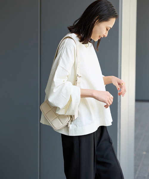 ALORE（アローレ）の「《別注》【ALORE/アローレ】*JS ボタニカルダイロングTシャツ（Tシャツ/カットソー・レディース・ブラック系その他/サックスブルー/ホワイト系その他/キャメル・FREE）」の20枚目の写真