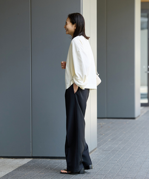 ALORE（アローレ）の「《別注》【ALORE/アローレ】*JS ボタニカルダイロングTシャツ（Tシャツ/カットソー・レディース・ブラック系その他/サックスブルー/ホワイト系その他/キャメル・FREE）」の21枚目の写真