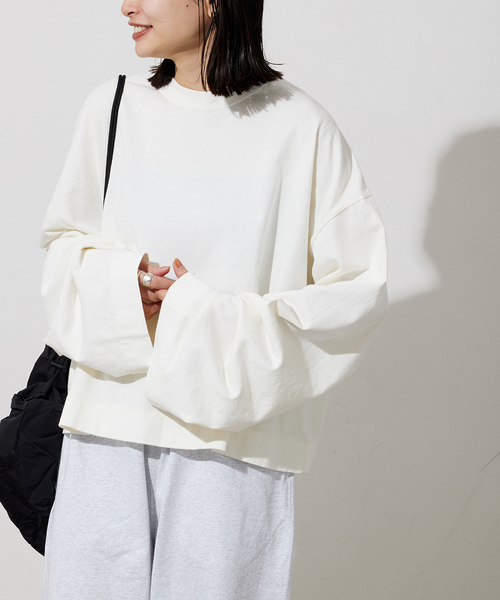 ALORE（アローレ）の「《別注》【ALORE/アローレ】*JS ボタニカルダイロングTシャツ（Tシャツ/カットソー・レディース・ブラック系その他/サックスブルー/ホワイト系その他/キャメル・FREE）」の22枚目の写真