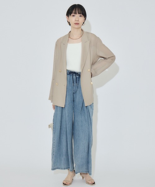 Dignite collier（ディニテコリエ）の「Dignite collier メッシュダブルジャケット（テーラードジャケット・レディース・ブラック/ベージュ/カーキ・FREE）」の22枚目の写真