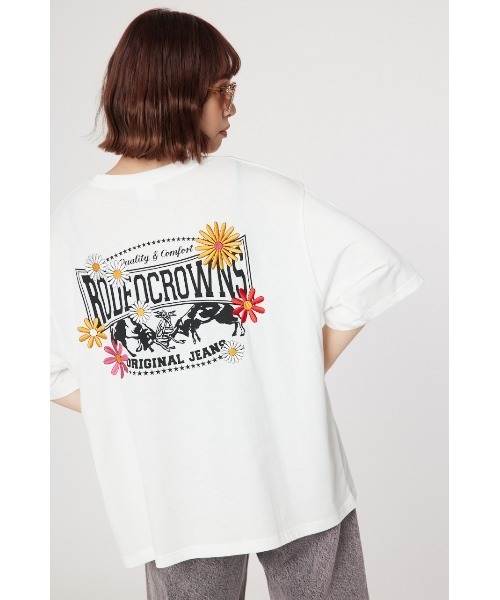 RODEO CROWNS WIDE BOWL(ロデオクラウンズワイドボウル)の「Flower Bloom Logo Tシャツ(Tシャツ/カットソー・レディース・ブラック/ホワイト/ミント/ライトピンク/ライトカーキ・SMALL/MEDIUM)」の16枚目の写真