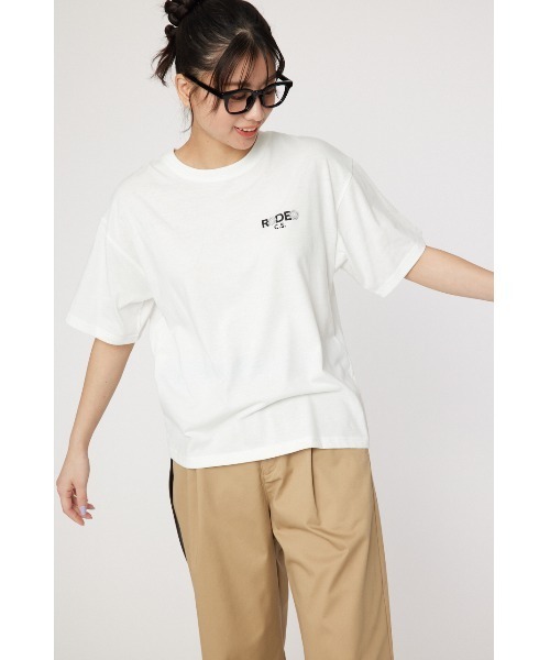 RODEO CROWNS WIDE BOWL(ロデオクラウンズワイドボウル)の「Flower Bloom Logo Tシャツ(Tシャツ/カットソー・レディース・ブラック/ホワイト/ミント/ライトピンク/ライトカーキ・SMALL/MEDIUM)」の12枚目の写真