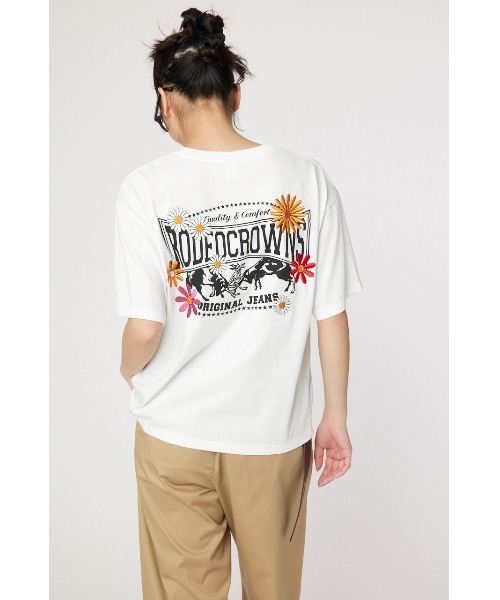 RODEO CROWNS WIDE BOWL(ロデオクラウンズワイドボウル)の「Flower Bloom Logo Tシャツ(Tシャツ/カットソー・レディース・ブラック/ホワイト/ミント/ライトピンク/ライトカーキ・SMALL/MEDIUM)」の13枚目の写真