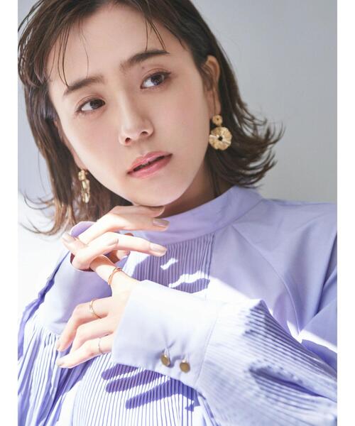 Te chichi（テチチ）の「テクスチャーサークルピアス（ピアス（両耳用）・レディース・ゴールド・F）」の7枚目の写真