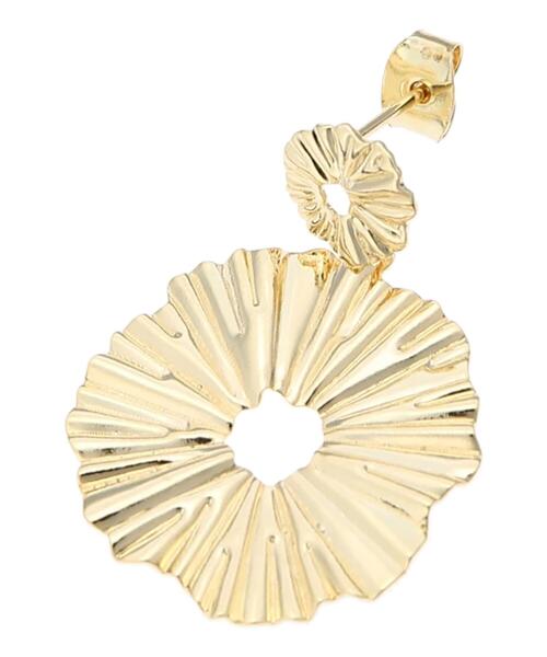 Te chichi（テチチ）の「テクスチャーサークルピアス（ピアス（両耳用）・レディース・ゴールド・F）」の4枚目の写真