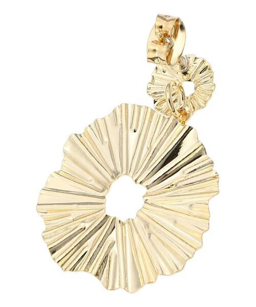 Te chichi（テチチ）の「テクスチャーサークルピアス（ピアス（両耳用）・レディース・ゴールド・F）」の5枚目の写真