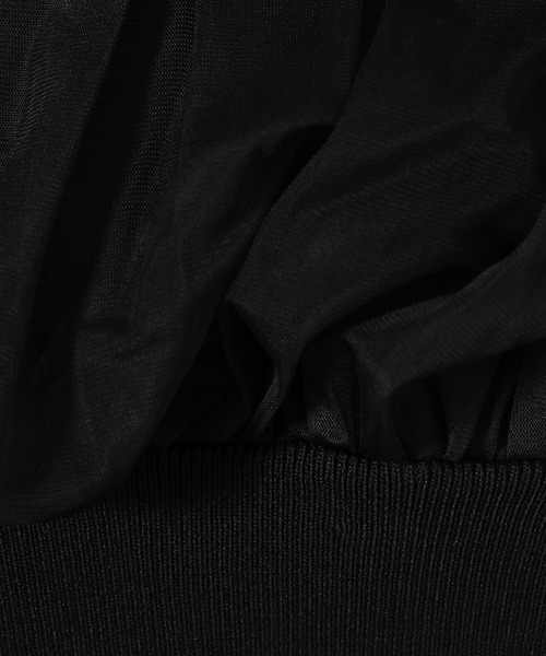 mysty woman(ミスティウーマン)の「チュールレイヤードニットプルオーバー 116897(Tシャツ/カットソー・レディース・グレイッシュブルー/オフホワイト/ブラック・FREE)」の8枚目の写真