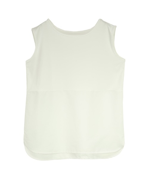 and it_(アンドイット)の「選べる2タイプ理想系レイヤードノースリーブインナー(タンクトップ・レディース・オフホワイト/ブラック・S-Long/L-Long/M-Long/M/S/L)」の14枚目の写真