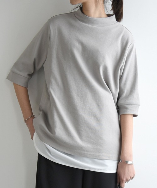 and it_(アンドイット)の「選べる2タイプ理想系レイヤードノースリーブインナー(タンクトップ・レディース・オフホワイト/ブラック・S-Long/L-Long/M-Long/M/S/L)」の6枚目の写真