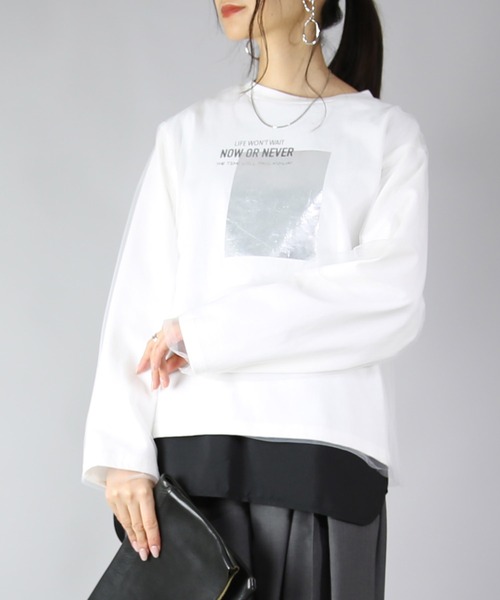 and it_(アンドイット)の「選べる2タイプ理想系レイヤードノースリーブインナー(タンクトップ・レディース・オフホワイト/ブラック・S-Long/L-Long/M-Long/M/S/L)」の20枚目の写真