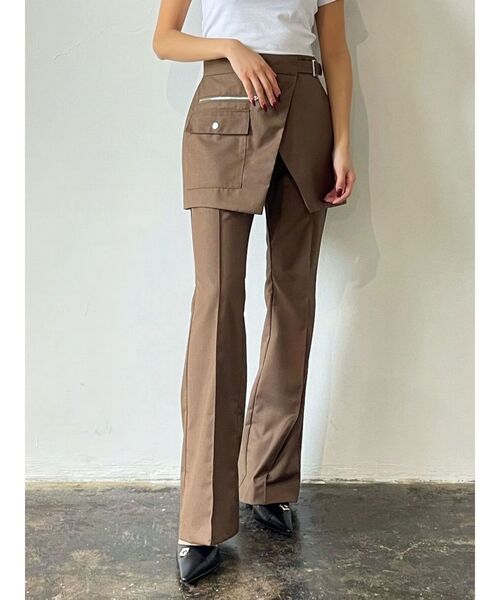 EMODA(エモダ)の「2WAYポケットスカートパンツ(その他パンツ・レディース・グレー/ブラック/その他/ブラウン・SMALL/MEDIUM)」の12枚目の写真