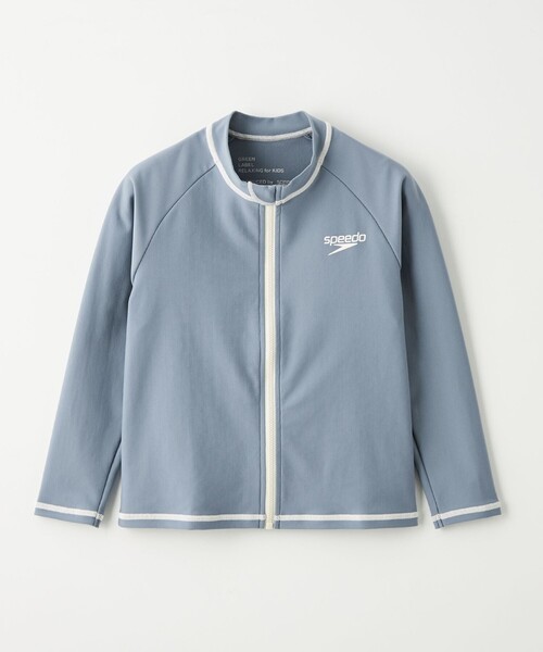 Speedo（スピード）の「【別注】＜SPEEDO＞ラッシュガード 120cm-130cm（ラッシュガード・キッズ・ダークグレー/ライトブルー・120cm/130cm）」の2枚目の写真
