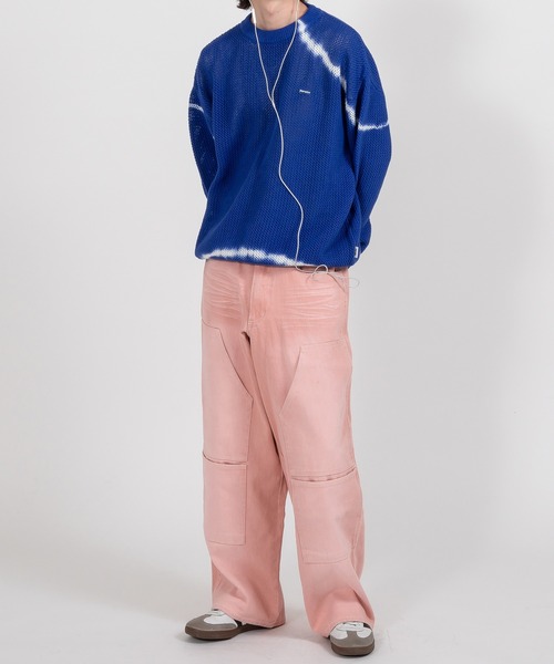 Perushu（ペルーシュ）の「ブリーチデザインメッシュニット（ニット/セーター・メンズ・ブルー/ブラック・MEDIUM/LARGE）」の16枚目の写真