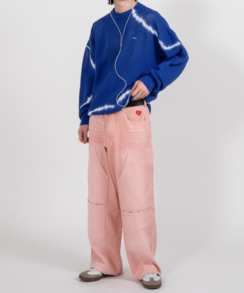 Perushu（ペルーシュ）の「ブリーチデザインメッシュニット（ニット/セーター・メンズ・ブルー/ブラック・MEDIUM/LARGE）」の17枚目の写真