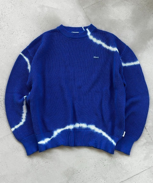 Perushu（ペルーシュ）の「ブリーチデザインメッシュニット（ニット/セーター・メンズ・ブルー/ブラック・MEDIUM/LARGE）」の15枚目の写真