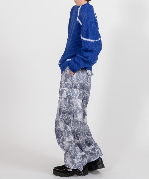 Perushu（ペルーシュ）の「ブリーチデザインメッシュニット（ニット/セーター・メンズ・ブルー/ブラック・MEDIUM/LARGE）」の10枚目の写真