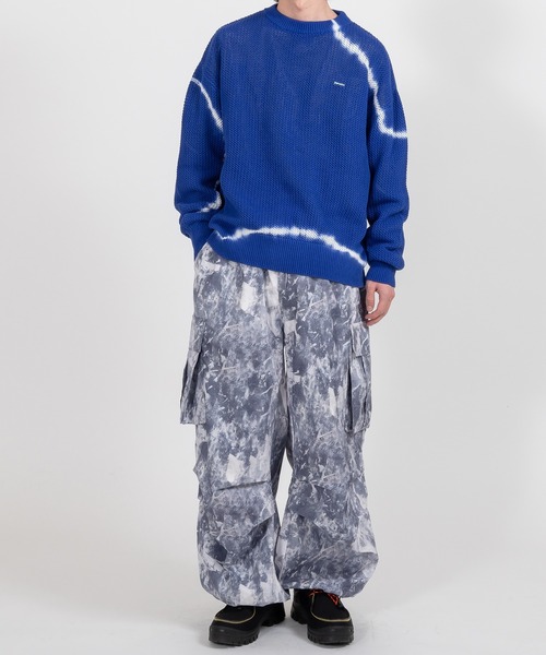 Perushu（ペルーシュ）の「ブリーチデザインメッシュニット（ニット/セーター・メンズ・ブルー/ブラック・MEDIUM/LARGE）」の21枚目の写真