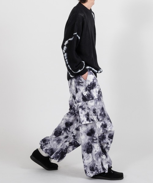 Perushu（ペルーシュ）の「ブリーチデザインメッシュニット（ニット/セーター・メンズ・ブルー/ブラック・MEDIUM/LARGE）」の3枚目の写真