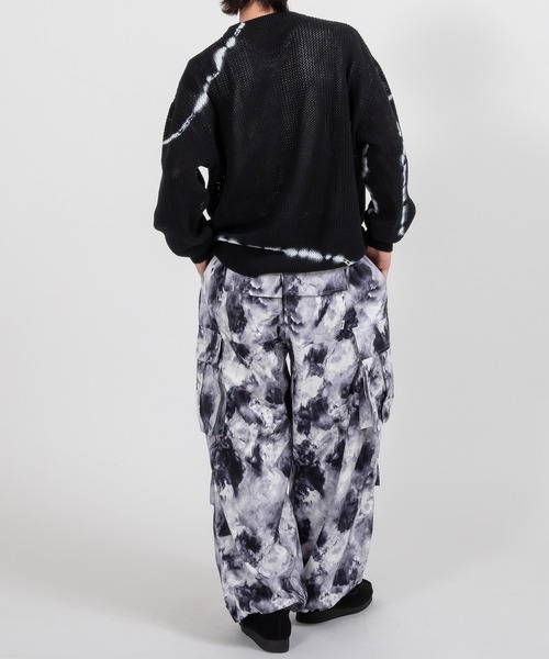 Perushu（ペルーシュ）の「ブリーチデザインメッシュニット（ニット/セーター・メンズ・ブルー/ブラック・MEDIUM/LARGE）」の4枚目の写真