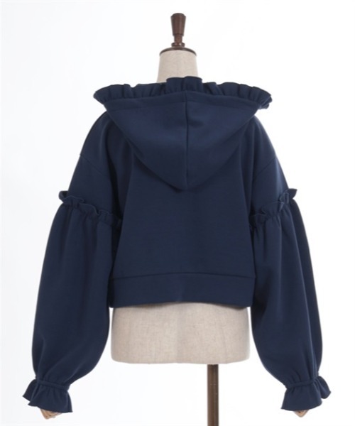 axes femme(アクシーズファム)の「ショート丈ダンボールパーカー(パーカー・レディース・ブラック/ネイビー/レッド・FREE)」の9枚目の写真