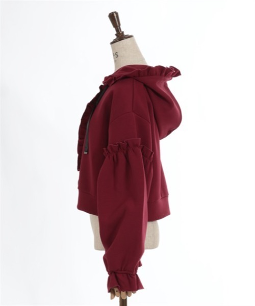 axes femme(アクシーズファム)の「ショート丈ダンボールパーカー(パーカー・レディース・ブラック/ネイビー/レッド・FREE)」の17枚目の写真