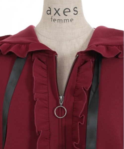 axes femme(アクシーズファム)の「ショート丈ダンボールパーカー(パーカー・レディース・ブラック/ネイビー/レッド・FREE)」の21枚目の写真