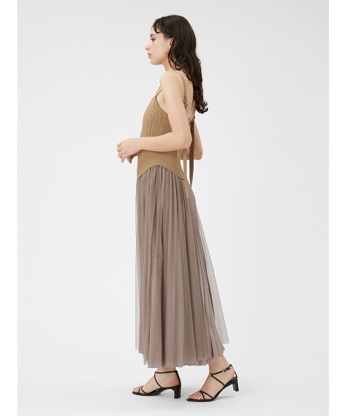 FRAY I.D（フレイアイディー）の「コルセットニットチュールコンビ