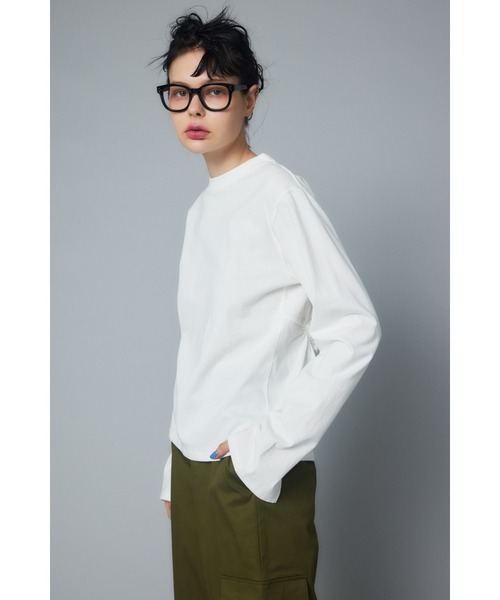 【セール】Back open gather tops バックオープンギャザートップス（Tシャツ/カットソー）｜HeRIN.CYE（ヘリンドットサイ）