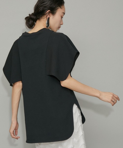 ADAM ET ROPE'(アダムエロペ)の「【サステナブル・WEB限定】スクエアスリーブプルオーバー(Tシャツ/カットソー・レディース・ホワイト/レッド/ホワイト系その他/ブラック・FREE)」の14枚目の写真