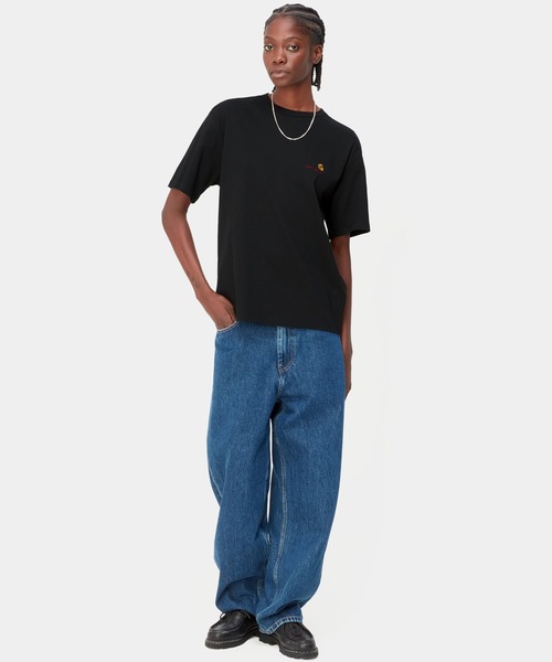 Carhartt(カーハート)の「Carhartt WIP/カーハートダブリューアイピー 半袖Tシャツ 刺繍ロゴ ルーズフィット MUJI I032218(Tシャツ/カットソー・レディース・ブラック/グレー/ピンク/ホワイト・S/M)」の13枚目の写真