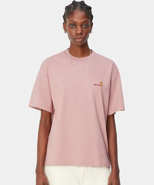 Carhartt(カーハート)の「Carhartt WIP/カーハートダブリューアイピー 半袖Tシャツ 刺繍ロゴ ルーズフィット MUJI I032218(Tシャツ/カットソー・レディース・ブラック/グレー/ピンク/ホワイト・S/M)」の18枚目の写真