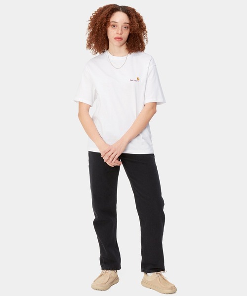 Carhartt(カーハート)の「Carhartt WIP/カーハートダブリューアイピー 半袖Tシャツ 刺繍ロゴ ルーズフィット MUJI I032218(Tシャツ/カットソー・レディース・ブラック/グレー/ピンク/ホワイト・S/M)」の8枚目の写真