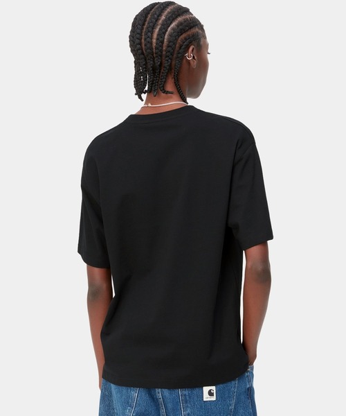 Carhartt(カーハート)の「Carhartt WIP/カーハートダブリューアイピー 半袖Tシャツ 刺繍ロゴ ルーズフィット MUJI I032218(Tシャツ/カットソー・レディース・ブラック/グレー/ピンク/ホワイト・S/M)」の12枚目の写真