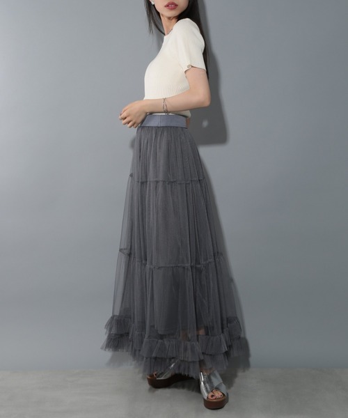 MAISON BREEZE reveur（メゾンブリーズレヴール）の「【MAISON BREEZE reveur】Ribbed short-sleeved knit リブ切替クルーネックハーフスリーブニット 半袖ニット（ニット/セーター・レディース・オフホワイト/レッド/ブラック・FREE）」の10枚目の写真