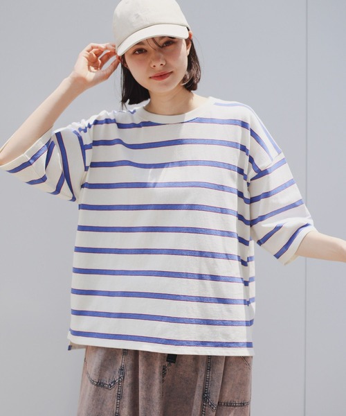 niko and...（ニコアンド）の「COLORマイスターTEE（Tシャツ/カットソー・レディース・ブラック/アイボリー/グレー/ブルー/オフホワイト/ピンク/チャコール/イエロー・SHORT/MEDIUM）」の5枚目の写真