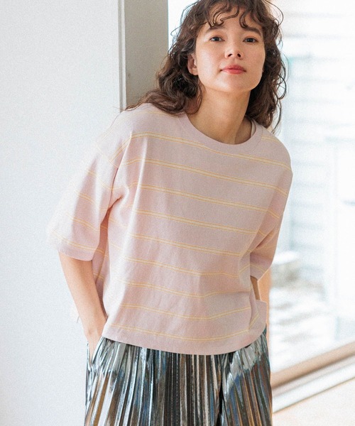 niko and...（ニコアンド）の「COLORマイスターTEE（Tシャツ/カットソー・レディース・ブラック/アイボリー/グレー/ブルー/オフホワイト/ピンク/チャコール/イエロー・SHORT/MEDIUM）」の8枚目の写真