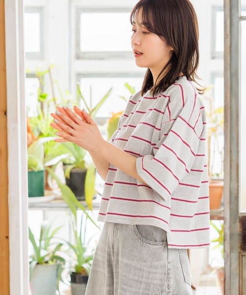 niko and...（ニコアンド）の「COLORマイスターTEE（Tシャツ/カットソー・レディース・ブラック/アイボリー/グレー/ブルー/オフホワイト/ピンク/チャコール/イエロー・SHORT/MEDIUM）」の10枚目の写真