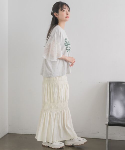 RETRO GIRL（レトロガール）の「アソートギャザーSK（スカート・レディース・ブラック/アイボリー/ブルー/ブラック系その他4・FREE）」の7枚目の写真