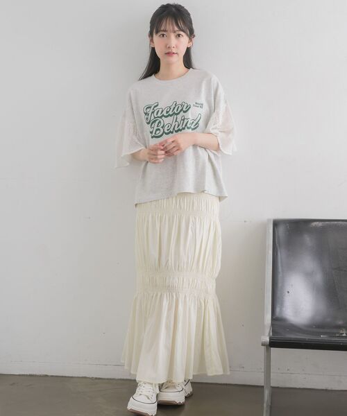 RETRO GIRL（レトロガール）の「アソートギャザーSK（スカート・レディース・ブラック/アイボリー/ブルー/ブラック系その他4・FREE）」の8枚目の写真