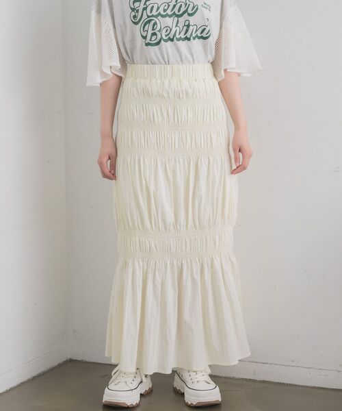 RETRO GIRL（レトロガール）の「アソートギャザーSK（スカート・レディース・ブラック/アイボリー/ブルー/ブラック系その他4・FREE）」の13枚目の写真