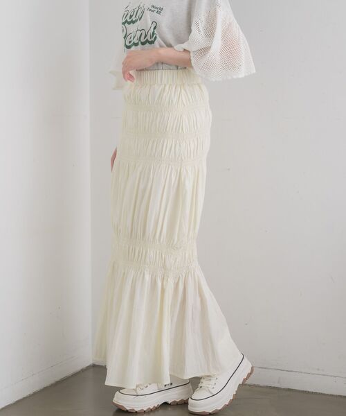 RETRO GIRL（レトロガール）の「アソートギャザーSK（スカート・レディース・ブラック/アイボリー/ブルー/ブラック系その他4・FREE）」の15枚目の写真