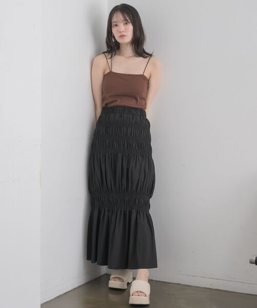 RETRO GIRL（レトロガール）の「アソートギャザーSK（スカート・レディース・ブラック/アイボリー/ブルー/ブラック系その他4・FREE）」の17枚目の写真