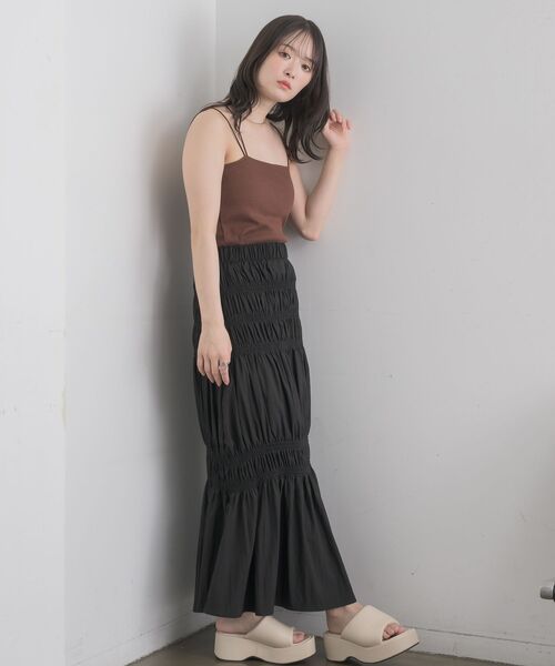 RETRO GIRL（レトロガール）の「アソートギャザーSK（スカート・レディース・ブラック/アイボリー/ブルー/ブラック系その他4・FREE）」の18枚目の写真